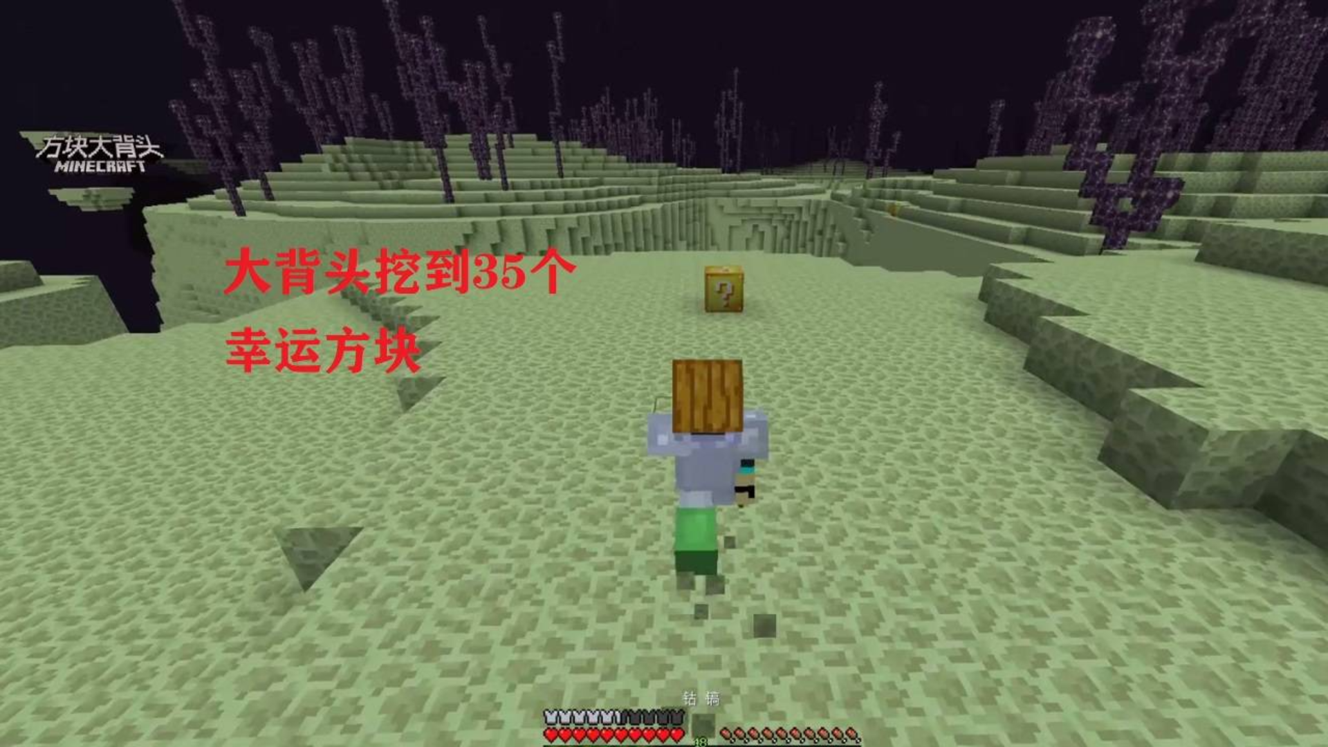 我的世界联机85:大背头的这次末地之旅,收获了35个幸运方块