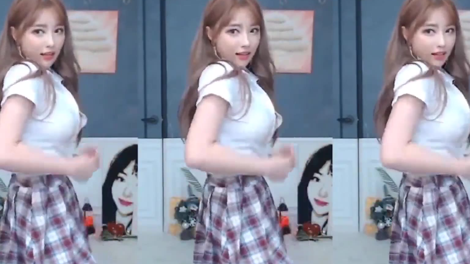 韩国女主播棒子服豹纹比基尼性感热舞