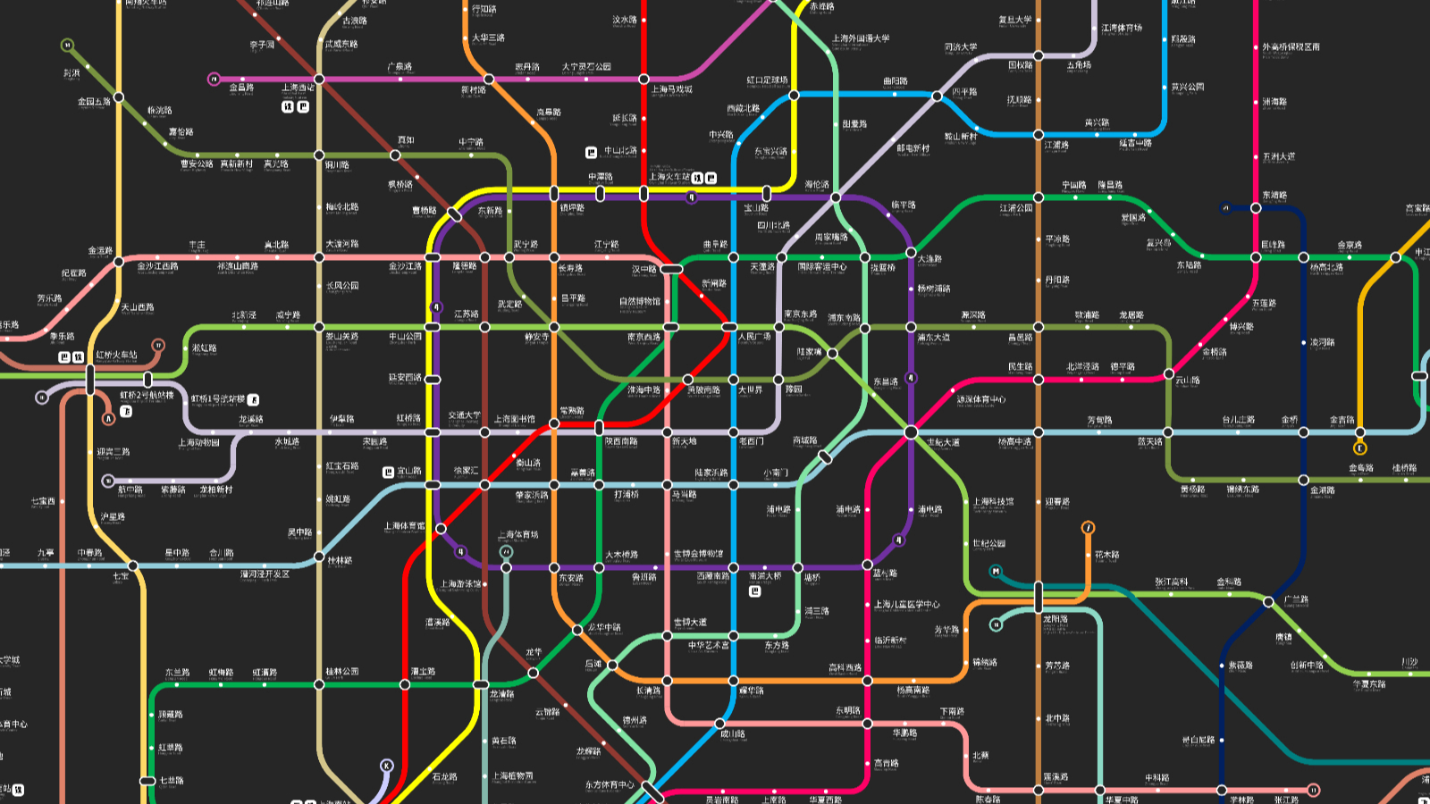 上海地铁全线路进站/出站