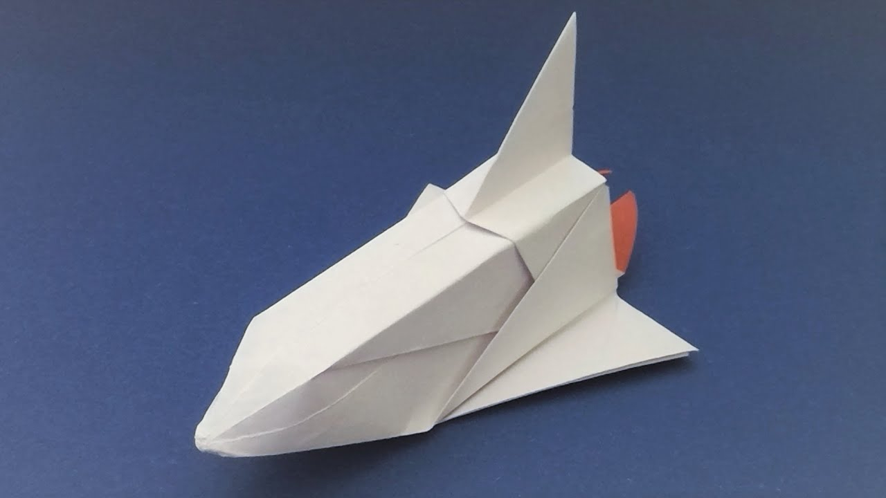 教你折纸简单好玩的航天飞机,航天飞机的折纸教程,很有趣!
