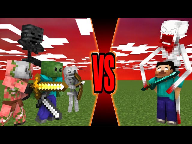 monsterschoolsirenheadarmyvsscp096armytheendermanfamilyminecraft