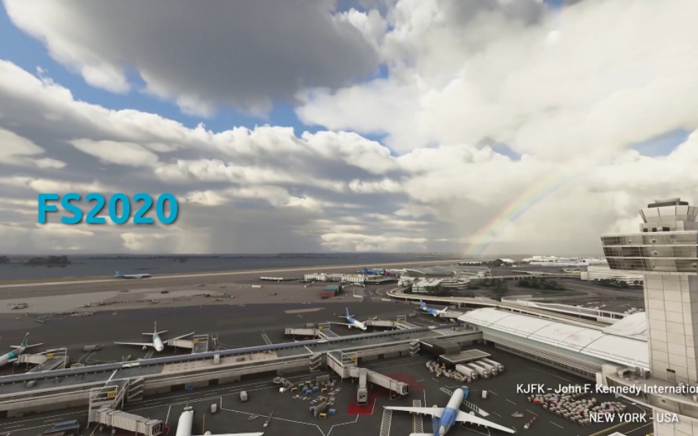 微软模拟飞行2020和X-PLANE11机场的对比