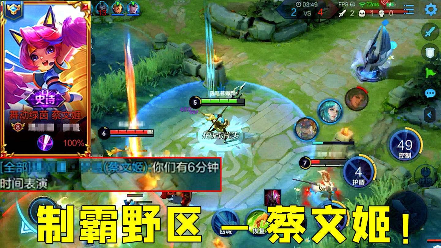 制霸野区蔡文姬? 这样的队友, 请给对面来一打!