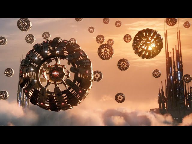 震撼科幻大作,机械星球升起无数金属球,每颗都是毁灭地球的武器