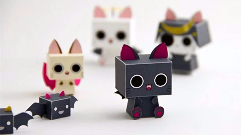 手工达人教你自制呆萌可爱的方块猫,想让它住进你的家吗?