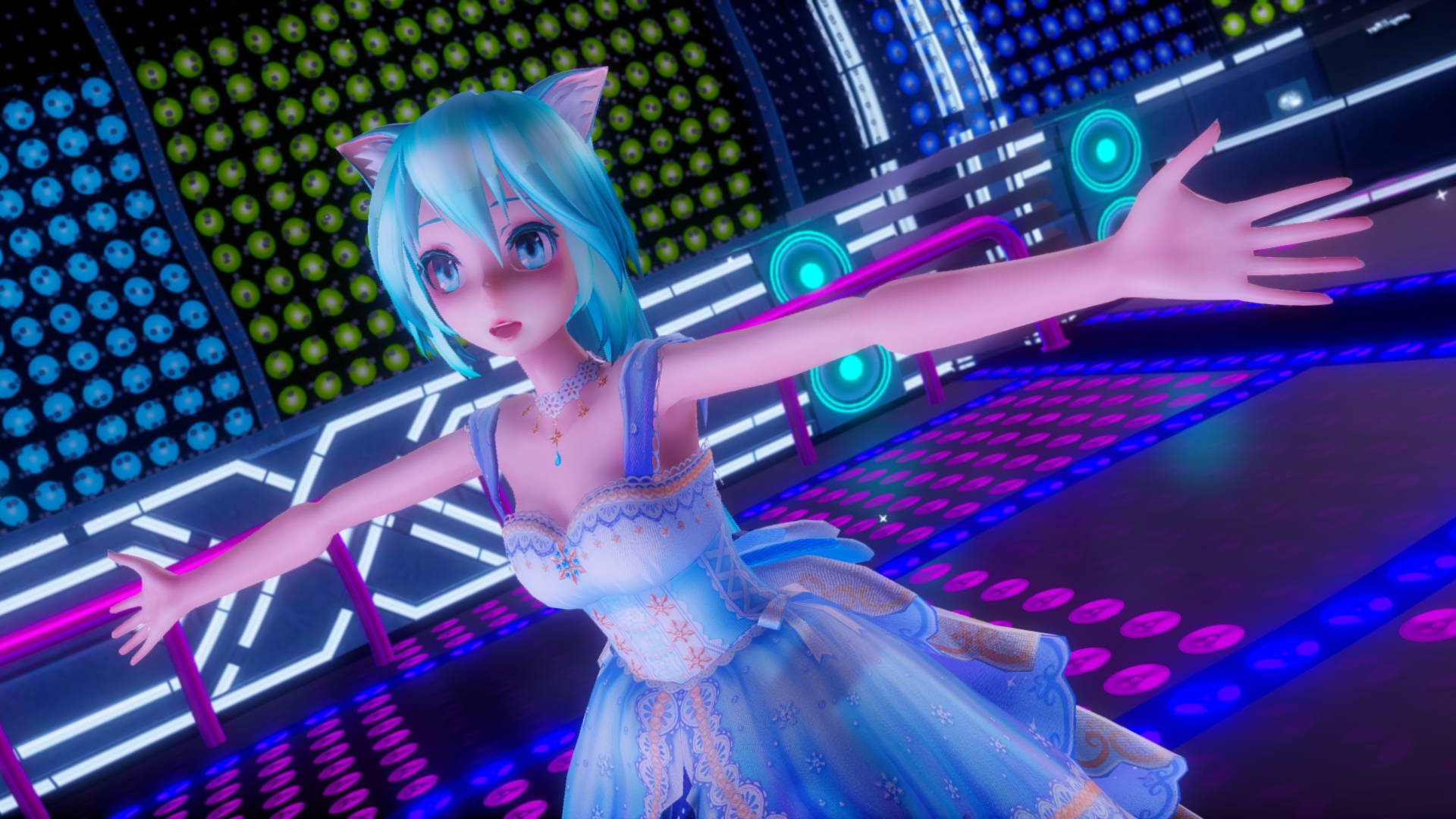 【初音未来/全面屏1080p】猫耳初音洛丽塔服《satisfaction》