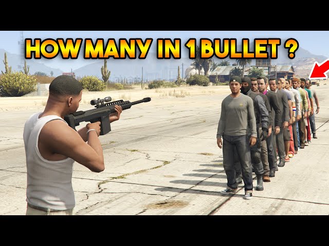 gta 5 online : how many people 1 bullet can pass through?
