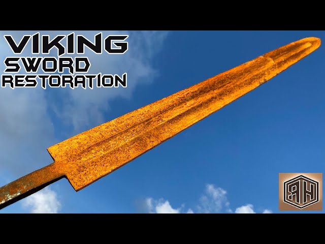 rusted modern viking s sword restoration
