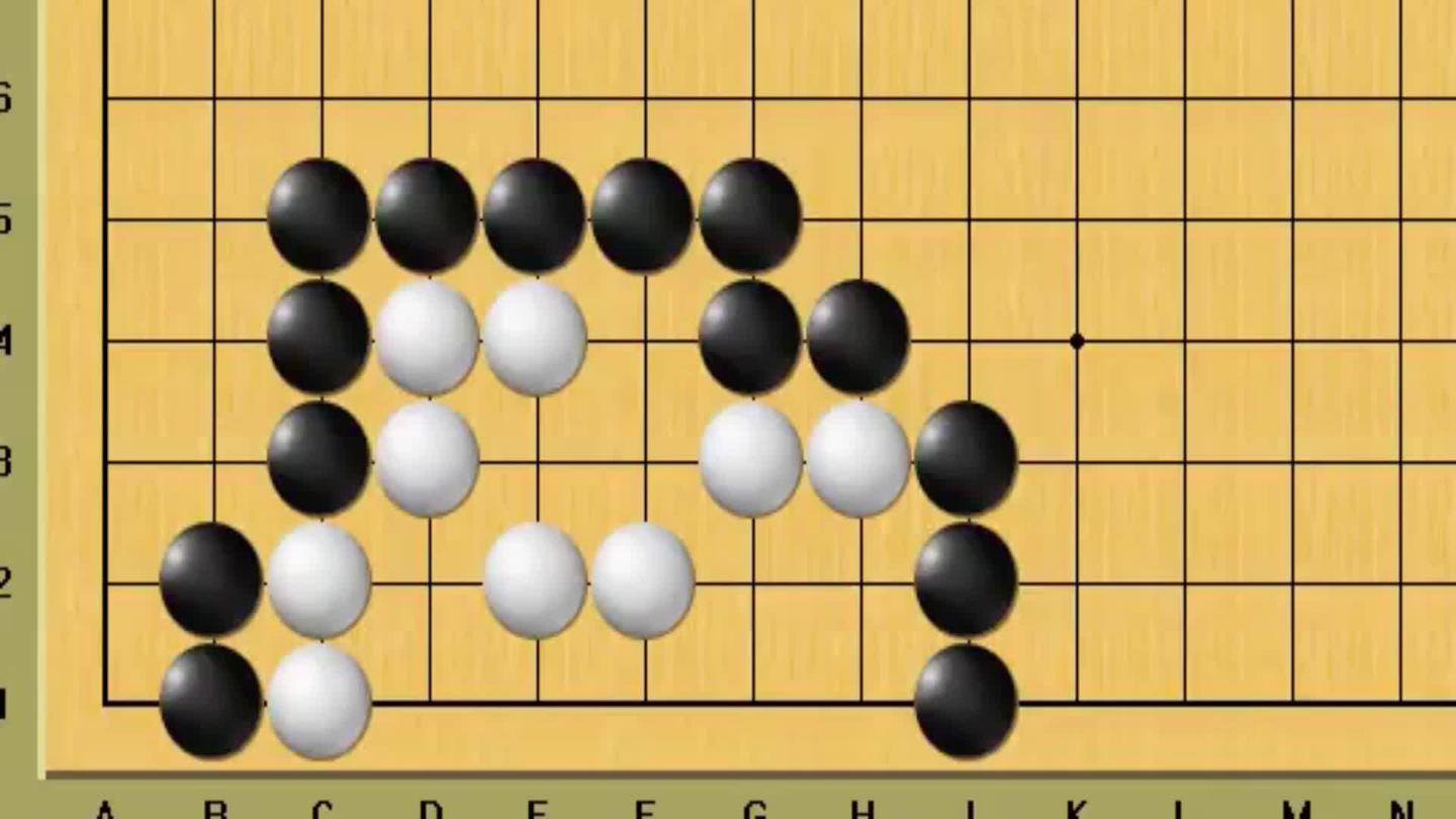 围棋官子003黑先抓住白棋形弱点巧妙收官