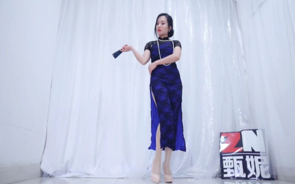 甄妮可可扇子舞 桃花旗袍 无水印版