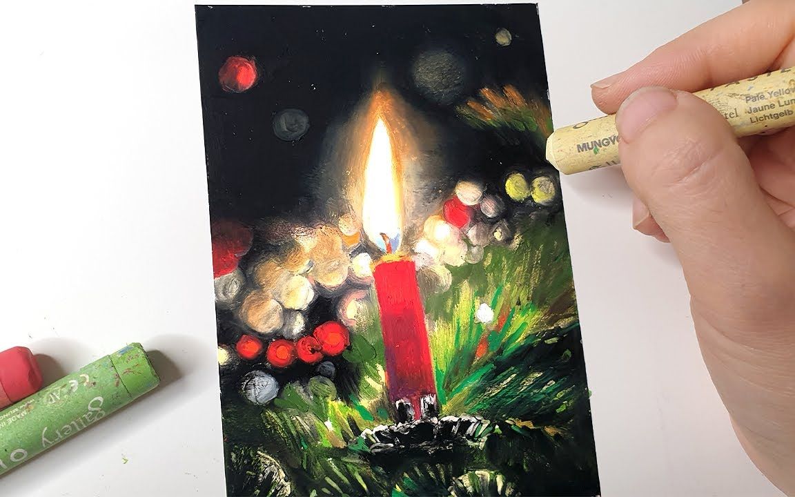 【油画棒】蜡烛绘画, 烛火氛围