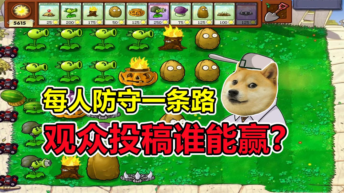 植物大战僵尸: 5位选手每人防守一路! 谁能坚持到最后?