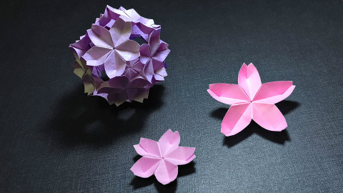 【折纸-教程】UP主教你折樱花和樱花花球!“你的名字”一上映不禁就想起了秒五诶
