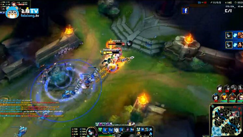 经典时刻35 - 阿卡丽1v5五杀【飞熊TV英雄联盟】