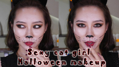 Cat Halloween Makeup丨万圣节猫女妆容丨Cleliachen