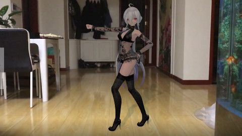 【实景MMD】弱音突然空降我家客厅然后....