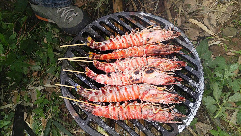 #美国土豪BBQ# 炭烤日本老虎虾 @Sofronio @BBQPitBoys