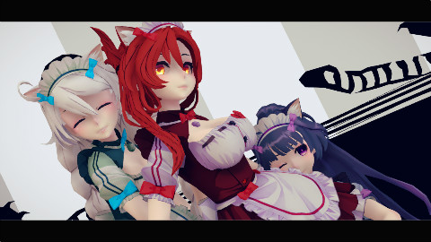 【MMD】穿上女仆装能让你变得更强,虎视眈眈