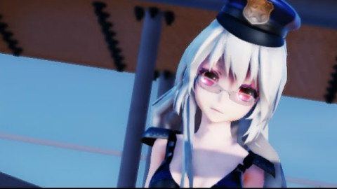 【MMD】KiLLER LADY - 黑丝弱音警服