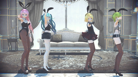 【MMD】TDA式Miku Gumi Luka Rin【Sweet Devil】
