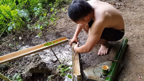 原始技术,竹杯