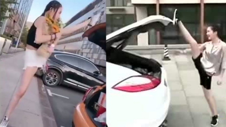 女司机关后备箱各显神通!没想到竟被这个东西抢了风头?