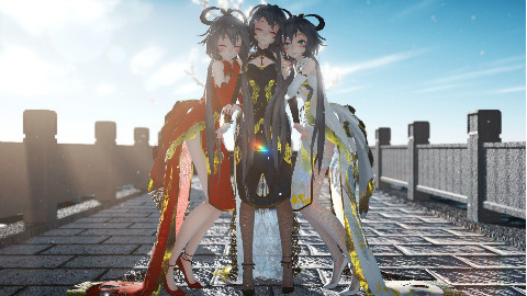 【MMD】【洛天依】明明灯火璀璨 唯你映我眼 【寄明月 - SING女团】