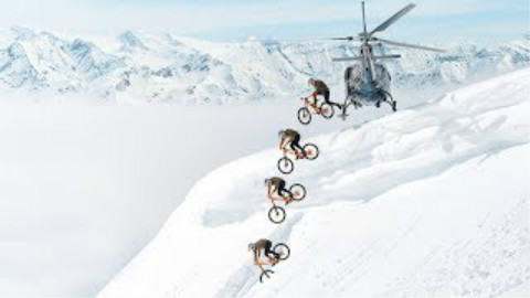Fabio大神的雪地山地车速降