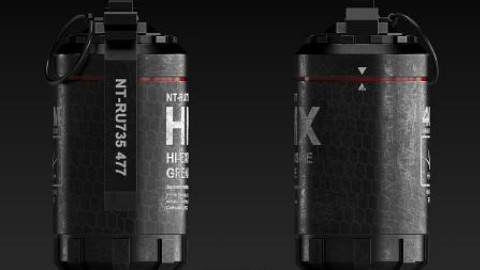 3dmax高爆手雷PBR流程高模制作