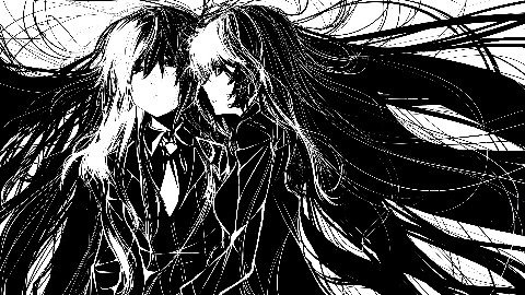 【绘画过程】无题(黑白板绘第七弹)