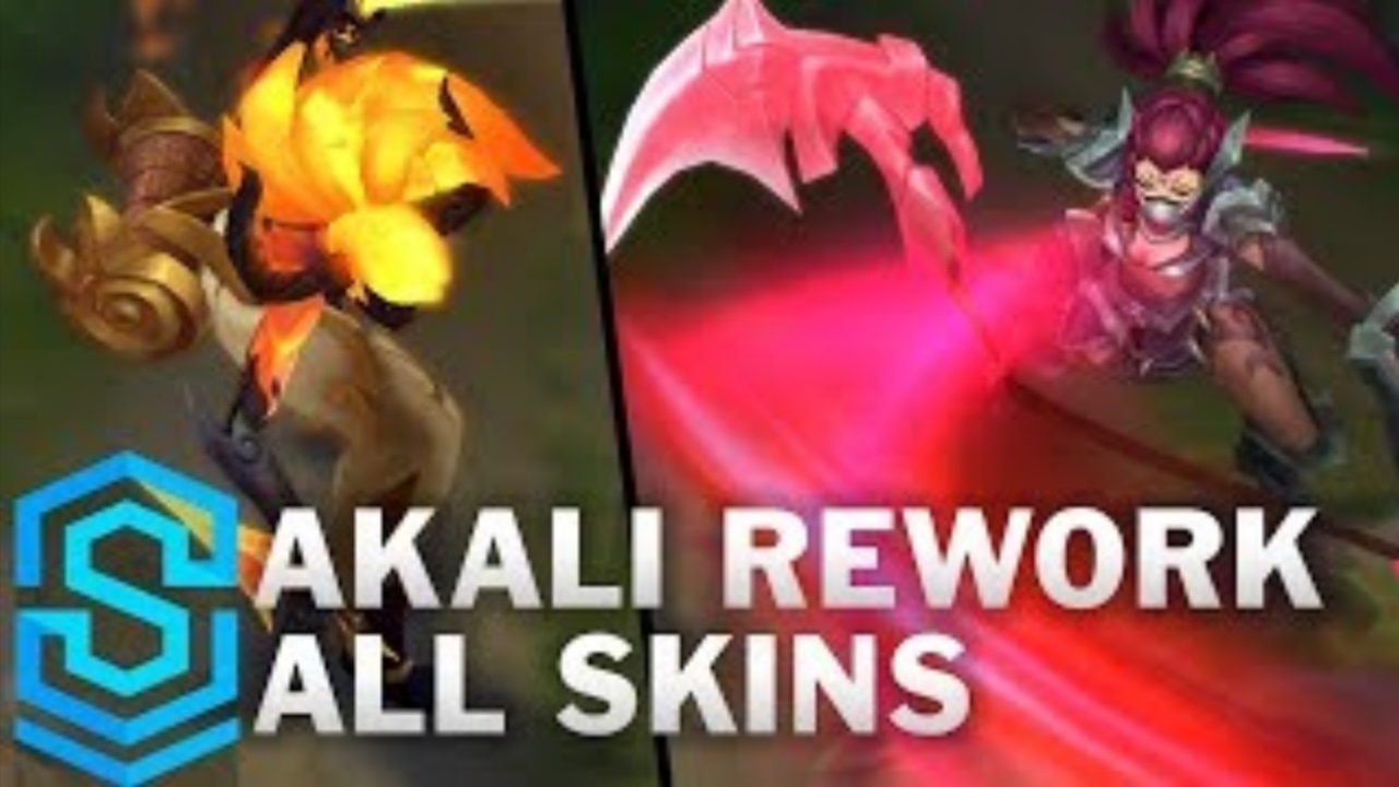 LOL:阿卡丽重做全皮肤特效展示 感觉还是新版好看