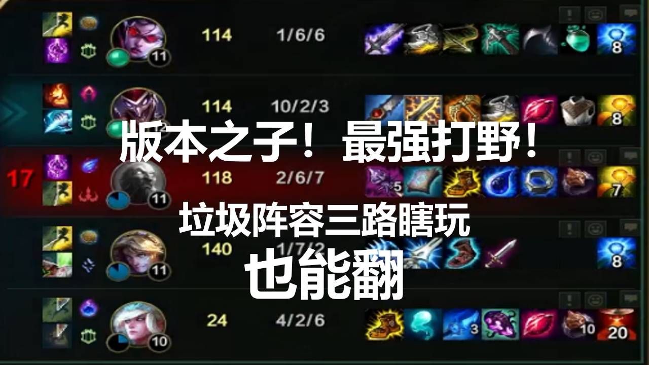 lol国服第一小丑:绝望阵容加绝望队友!这鬼一样的小丑都能翻