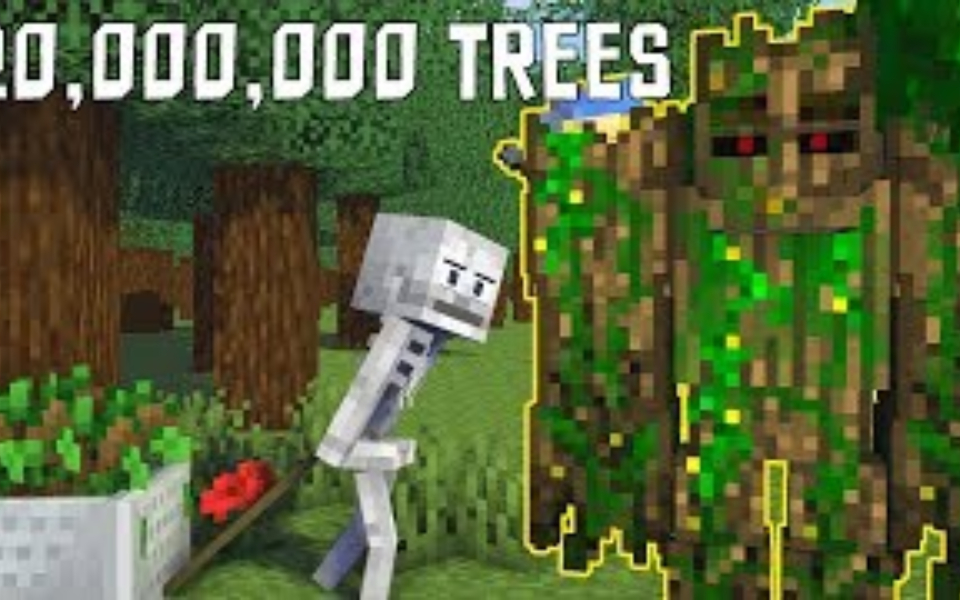 我的世界:搞笑版怪物学院,种植20000000棵树