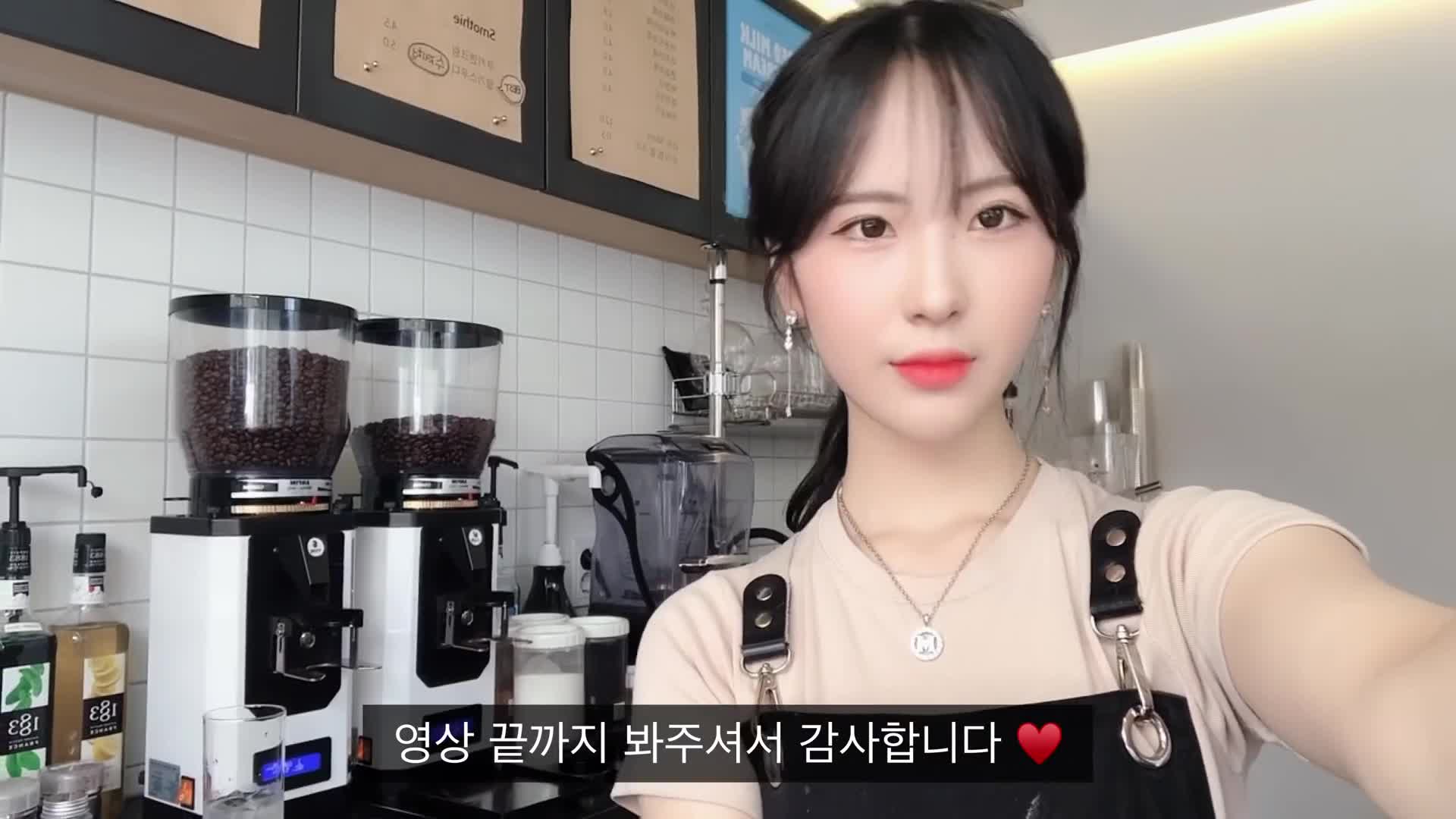 韩国小姐姐奶茶店工作日常vlog