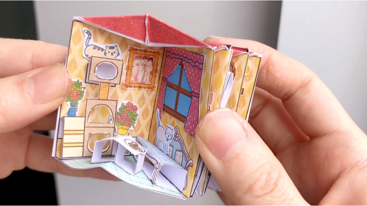 创意手工书纸娃娃的家图片