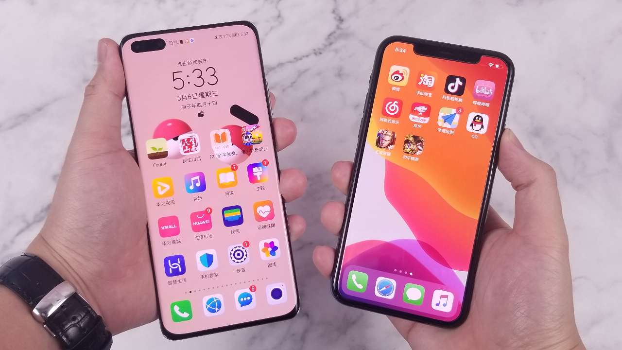 给华为P40Pro装一千个应用,对比iPhone11Pro!