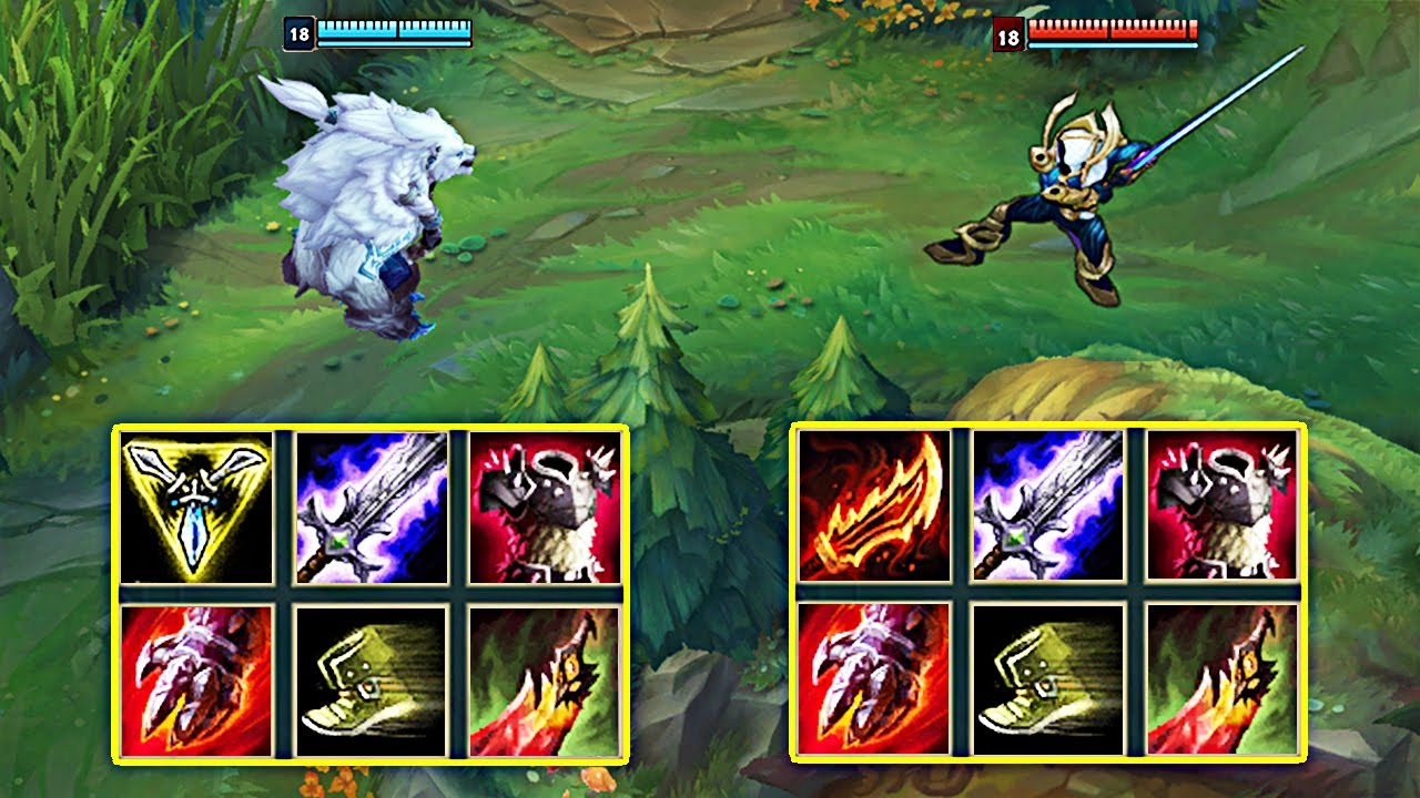 LOL:满级新版狗熊VS剑圣,哪个英雄更强?