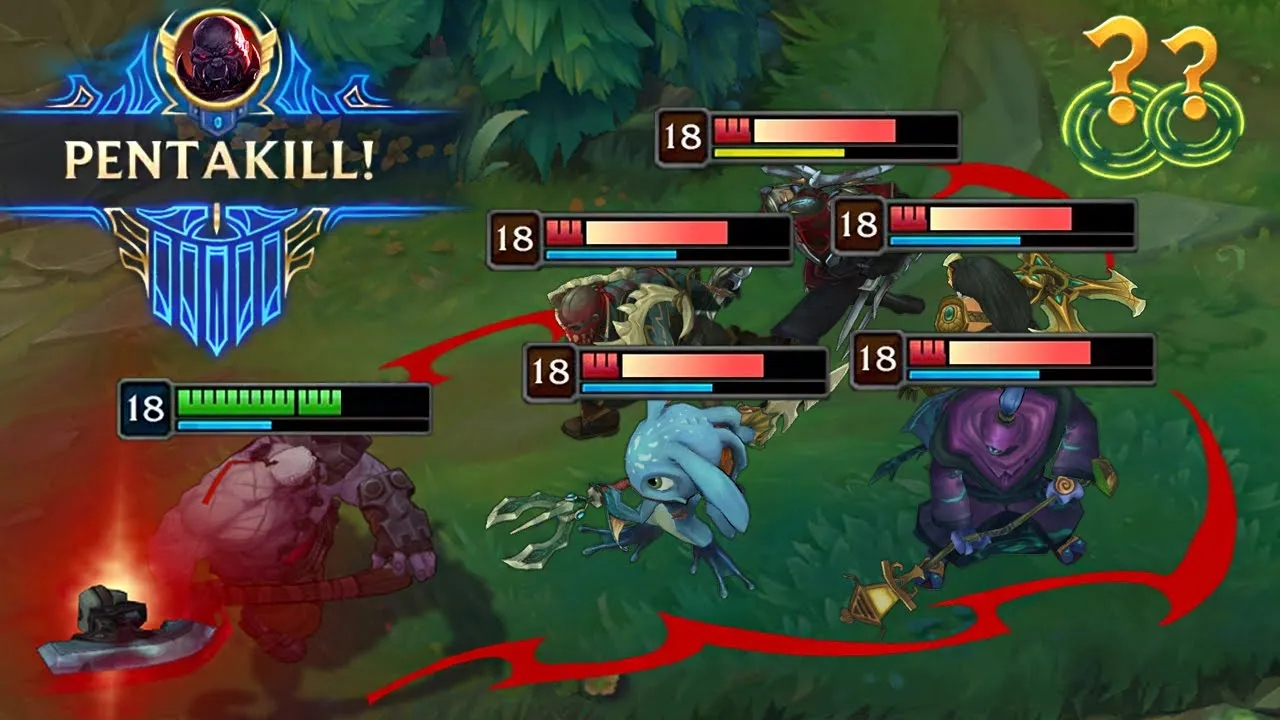 LOL:精彩五杀集锦,对面眨个眼自己就没了