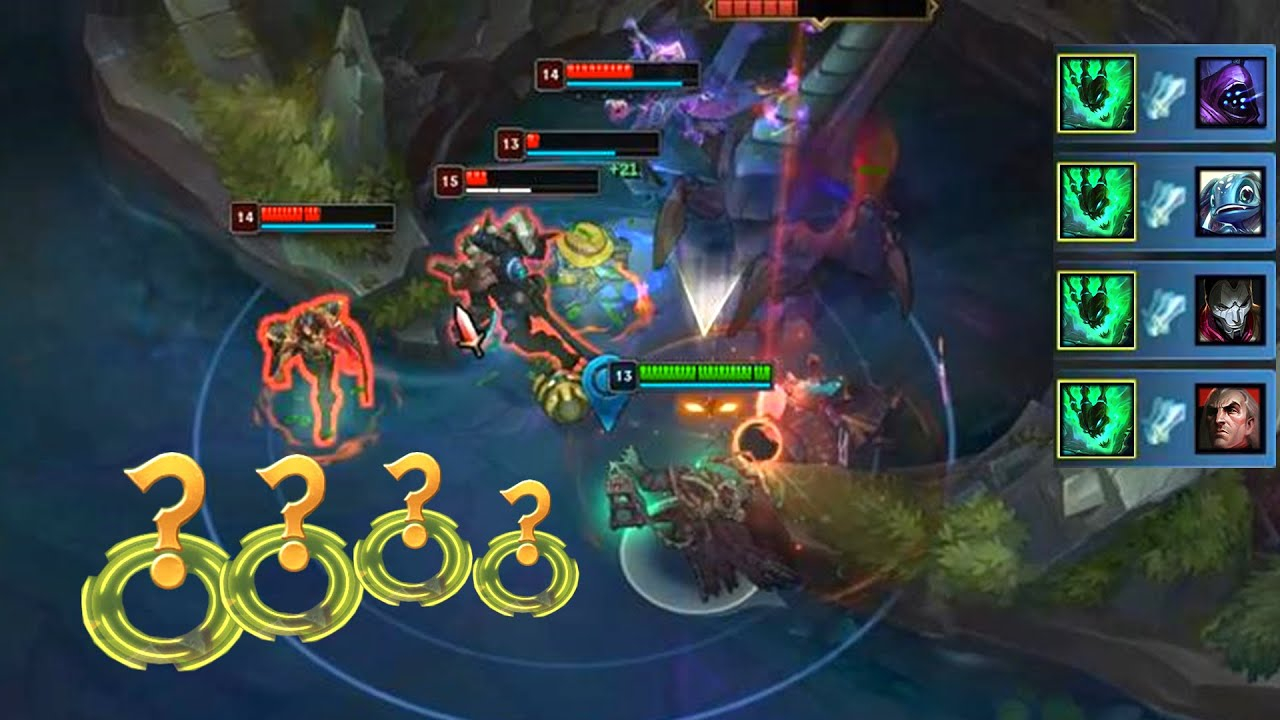 lol:精彩操作集锦,辅助锤石都能1v4了