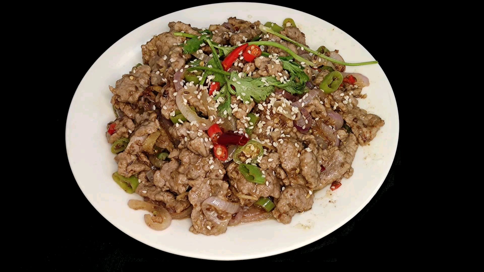 口口是肉,孜然飘香,微辣嫩滑的小炒孜然牛肉,大厨阿斗教您炒出滑嫩