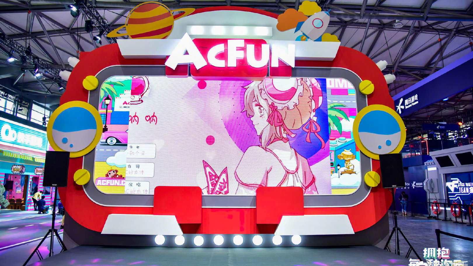 【CJ ACFUN现场】8月2日A站舞台 凳猫 汉堡王 可心喵演出部分录屏