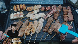 【第一视角菌】烤串:鸡肉,虾,培根,牛肉,裙牛排,鱿鱼,年糕。