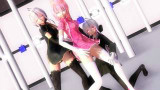 【MMD】巡音Luka 左拥右抱 弱音Haku 虎视眈眈