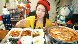 【棒子吃货女主播】花蟹汤(大)+烤猪肉+软骨+蛋羹+饭团 【朴舒妍】