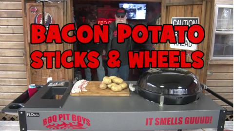 深夜美食福利 BBQPitBoys老爷爷的烧烤坑 20151217 培根土豆条