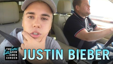 【深夜秀】Justin Bieber ft.詹姆斯·柯登拼车K歌房 Vol2 (生肉)