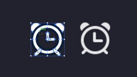 UI设计入门课—AI绘制基础ICON 闹钟icon绘制