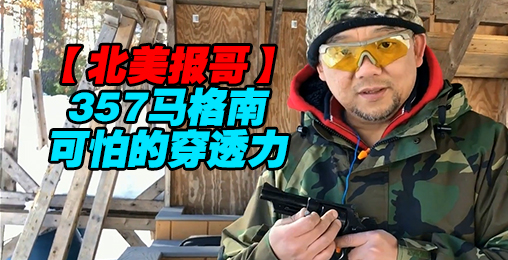 【北美报哥】看看357马格南可怕的穿透力