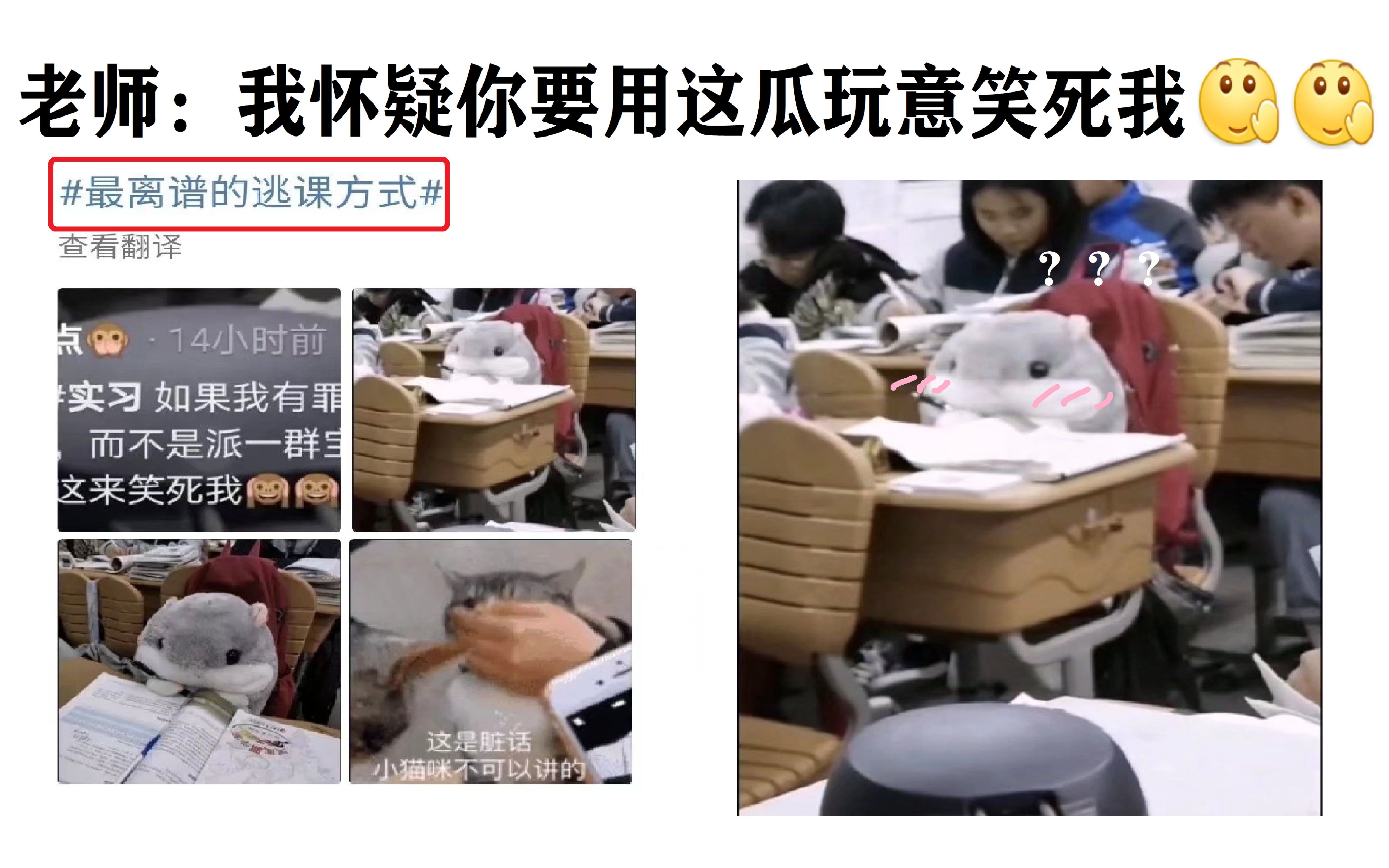 老师: 如果我有罪, 请不要用这瓜玩意笑死我(`・ω・´)(爆笑的沙雕图合集)