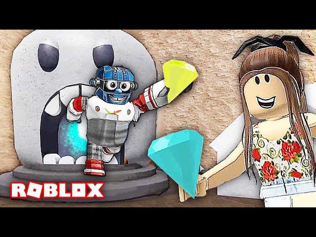 roblox小偷大逃脫 我們進入巨石人的大嘴,掏出鉆石!屌德斯小熙